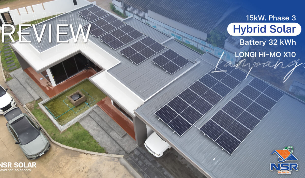 Hybrid Solar : 15kW. Phase 3 Lampang